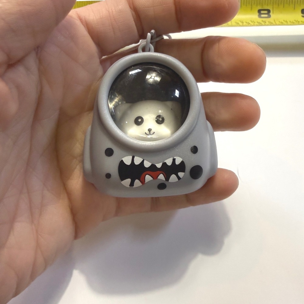 Orb Odditeez Morphimal LED Light Up Grey Monster Cat Keychain Bag Charm 42596